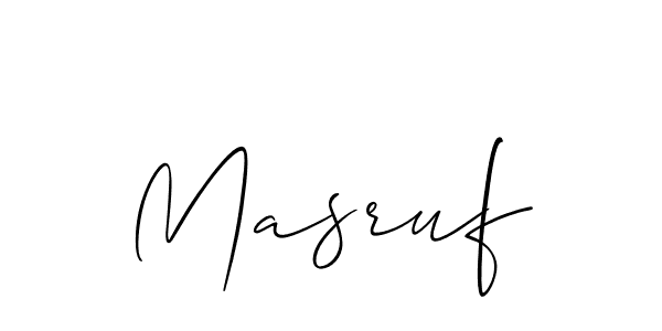 How to make Masruf signature? Allison_Script is a professional autograph style. Create handwritten signature for Masruf name. Masruf signature style 2 images and pictures png