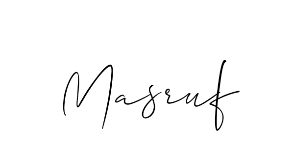 Make a beautiful signature design for name Masruf. With this signature (Allison_Script) style, you can create a handwritten signature for free. Masruf signature style 2 images and pictures png