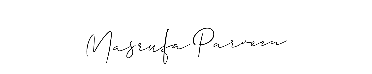 How to make Masrufa Parveen signature? Allison_Script is a professional autograph style. Create handwritten signature for Masrufa Parveen name. Masrufa Parveen signature style 2 images and pictures png