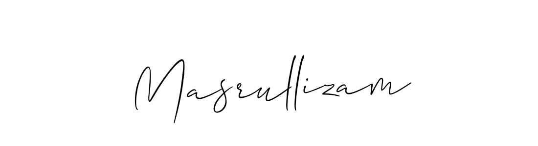 Also we have Masrullizam name is the best signature style. Create professional handwritten signature collection using Allison_Script autograph style. Masrullizam signature style 2 images and pictures png