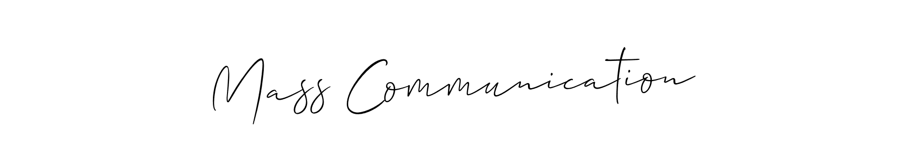 Mass Communication stylish signature style. Best Handwritten Sign (Allison_Script) for my name. Handwritten Signature Collection Ideas for my name Mass Communication. Mass Communication signature style 2 images and pictures png