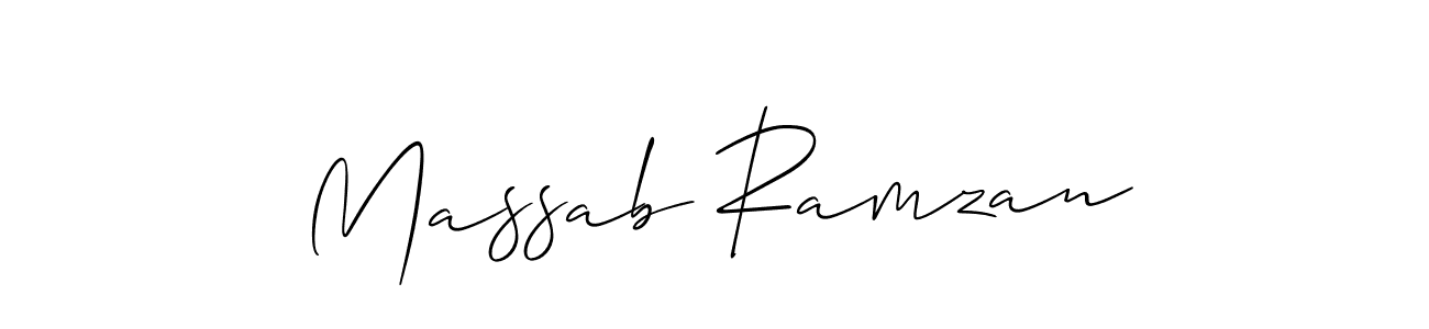 How to make Massab Ramzan signature? Allison_Script is a professional autograph style. Create handwritten signature for Massab Ramzan name. Massab Ramzan signature style 2 images and pictures png