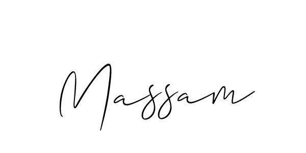 It looks lik you need a new signature style for name Massam. Design unique handwritten (Allison_Script) signature with our free signature maker in just a few clicks. Massam signature style 2 images and pictures png