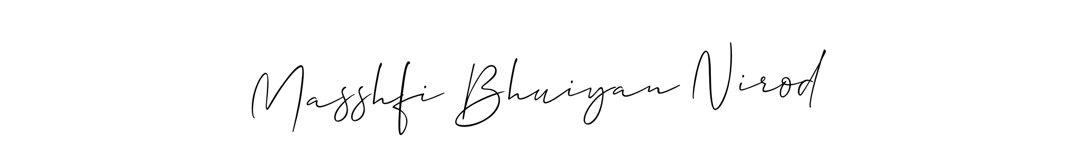 You can use this online signature creator to create a handwritten signature for the name Masshfi Bhuiyan Nirod. This is the best online autograph maker. Masshfi Bhuiyan Nirod signature style 2 images and pictures png