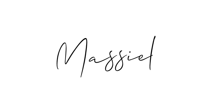 How to make Massiel name signature. Use Allison_Script style for creating short signs online. This is the latest handwritten sign. Massiel signature style 2 images and pictures png