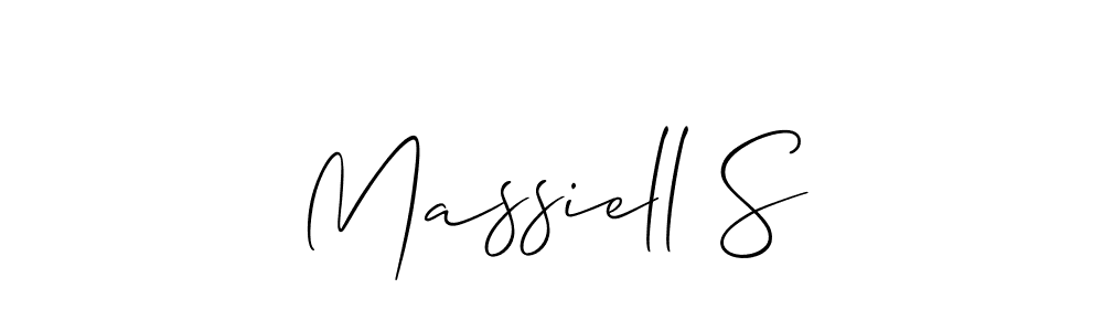 Massiell S stylish signature style. Best Handwritten Sign (Allison_Script) for my name. Handwritten Signature Collection Ideas for my name Massiell S. Massiell S signature style 2 images and pictures png