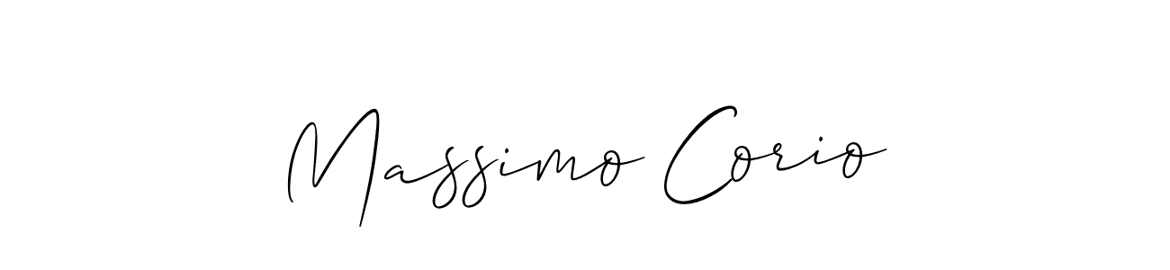 Allison_Script is a professional signature style that is perfect for those who want to add a touch of class to their signature. It is also a great choice for those who want to make their signature more unique. Get Massimo Corio name to fancy signature for free. Massimo Corio signature style 2 images and pictures png