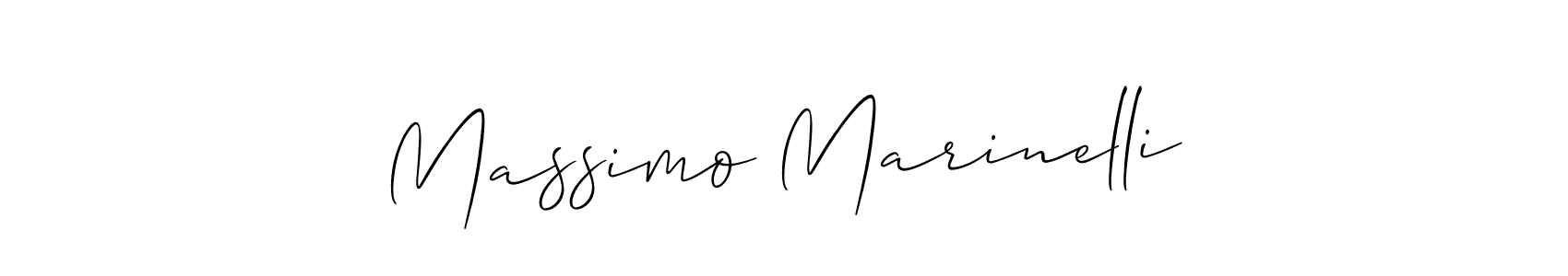 You should practise on your own different ways (Allison_Script) to write your name (Massimo Marinelli) in signature. don't let someone else do it for you. Massimo Marinelli signature style 2 images and pictures png