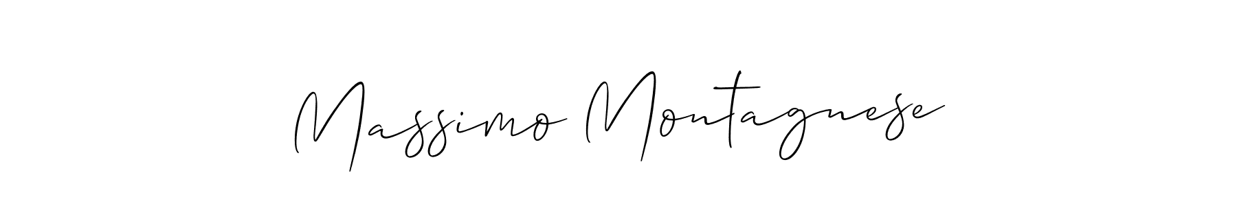 Massimo Montagnese stylish signature style. Best Handwritten Sign (Allison_Script) for my name. Handwritten Signature Collection Ideas for my name Massimo Montagnese. Massimo Montagnese signature style 2 images and pictures png