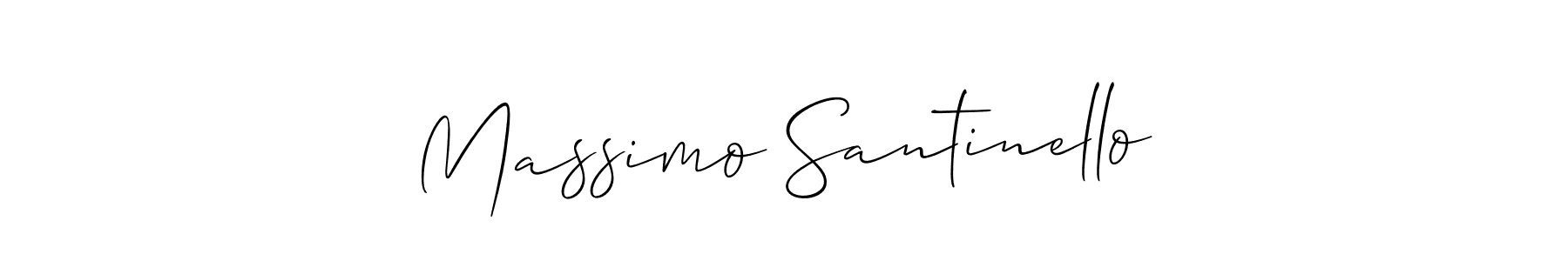 The best way (Allison_Script) to make a short signature is to pick only two or three words in your name. The name Massimo Santinello include a total of six letters. For converting this name. Massimo Santinello signature style 2 images and pictures png