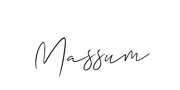 Create a beautiful signature design for name Massum. With this signature (Allison_Script) fonts, you can make a handwritten signature for free. Massum signature style 2 images and pictures png