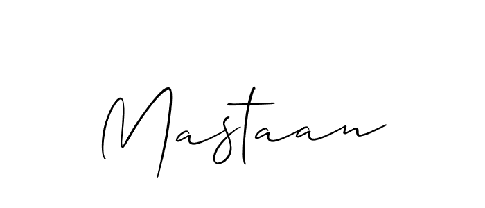 Make a beautiful signature design for name Mastaan. With this signature (Allison_Script) style, you can create a handwritten signature for free. Mastaan signature style 2 images and pictures png