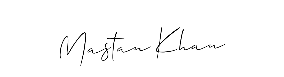Use a signature maker to create a handwritten signature online. With this signature software, you can design (Allison_Script) your own signature for name Mastan Khan. Mastan Khan signature style 2 images and pictures png