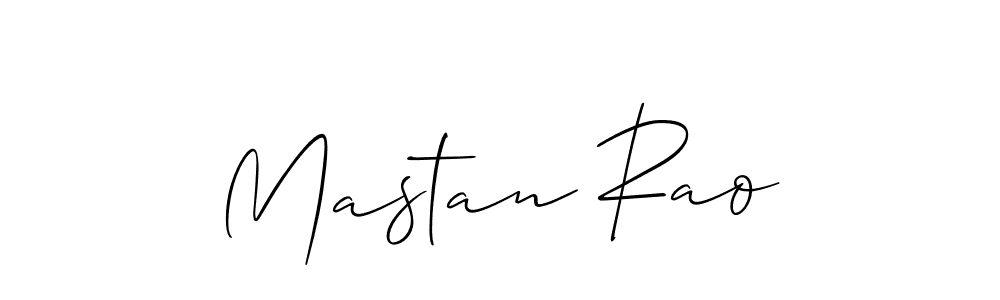 Make a beautiful signature design for name Mastan Rao. With this signature (Allison_Script) style, you can create a handwritten signature for free. Mastan Rao signature style 2 images and pictures png
