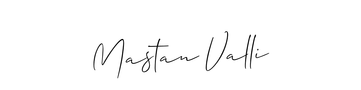 How to Draw Mastan Valli signature style? Allison_Script is a latest design signature styles for name Mastan Valli. Mastan Valli signature style 2 images and pictures png