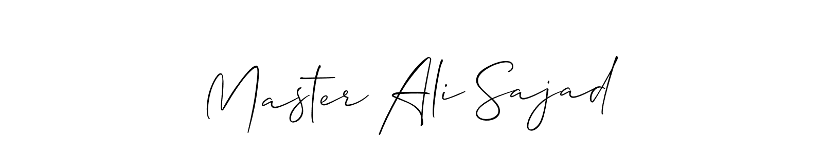 Use a signature maker to create a handwritten signature online. With this signature software, you can design (Allison_Script) your own signature for name Master Ali Sajad. Master Ali Sajad signature style 2 images and pictures png