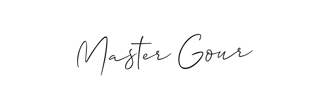 Also You can easily find your signature by using the search form. We will create Master Gour name handwritten signature images for you free of cost using Allison_Script sign style. Master Gour signature style 2 images and pictures png