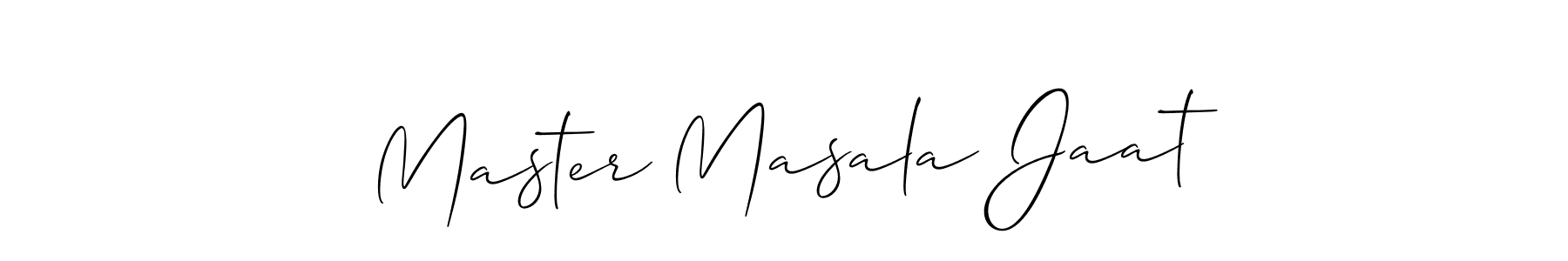 Allison_Script is a professional signature style that is perfect for those who want to add a touch of class to their signature. It is also a great choice for those who want to make their signature more unique. Get Master Masala Jaat name to fancy signature for free. Master Masala Jaat signature style 2 images and pictures png
