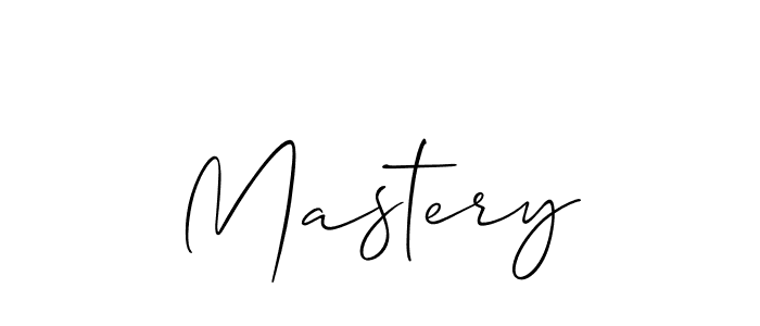 How to make Mastery name signature. Use Allison_Script style for creating short signs online. This is the latest handwritten sign. Mastery signature style 2 images and pictures png