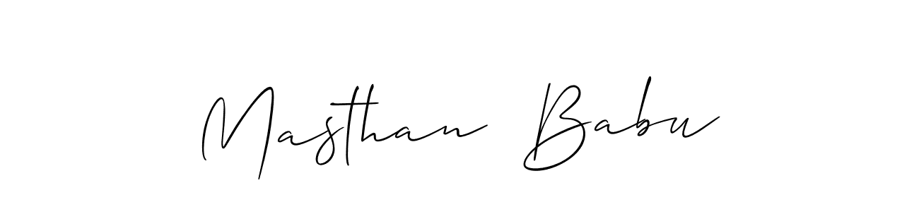 Also we have Masthan  Babu name is the best signature style. Create professional handwritten signature collection using Allison_Script autograph style. Masthan  Babu signature style 2 images and pictures png