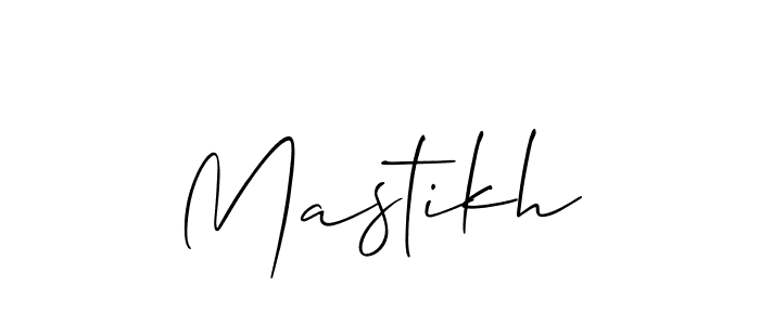 Create a beautiful signature design for name Mastikh. With this signature (Allison_Script) fonts, you can make a handwritten signature for free. Mastikh signature style 2 images and pictures png