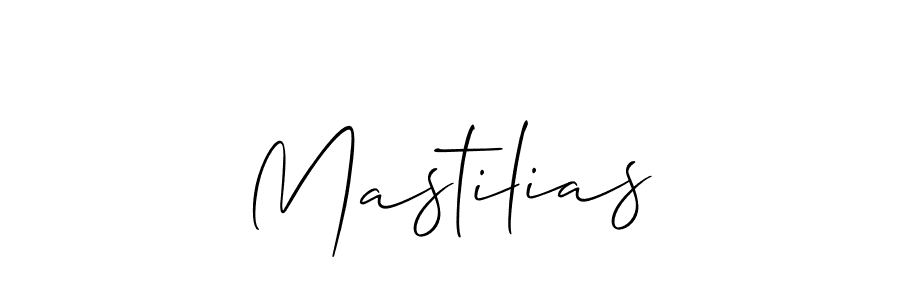 Make a beautiful signature design for name Mastilias. With this signature (Allison_Script) style, you can create a handwritten signature for free. Mastilias signature style 2 images and pictures png