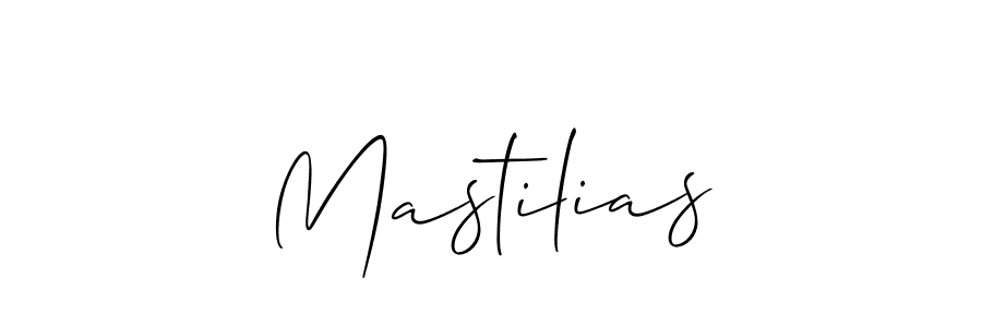 Make a beautiful signature design for name Mastilias. With this signature (Allison_Script) style, you can create a handwritten signature for free. Mastilias signature style 2 images and pictures png