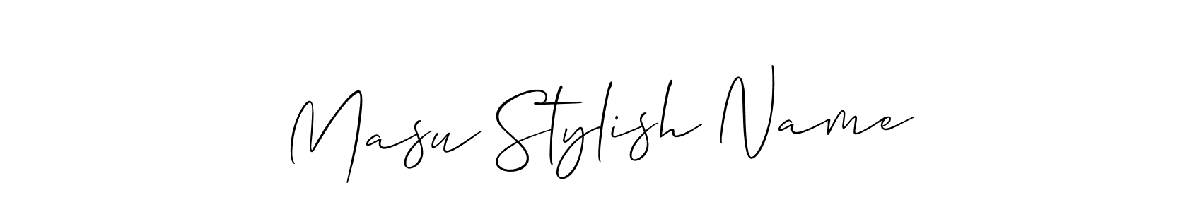 You can use this online signature creator to create a handwritten signature for the name Masu Stylish Name. This is the best online autograph maker. Masu Stylish Name signature style 2 images and pictures png