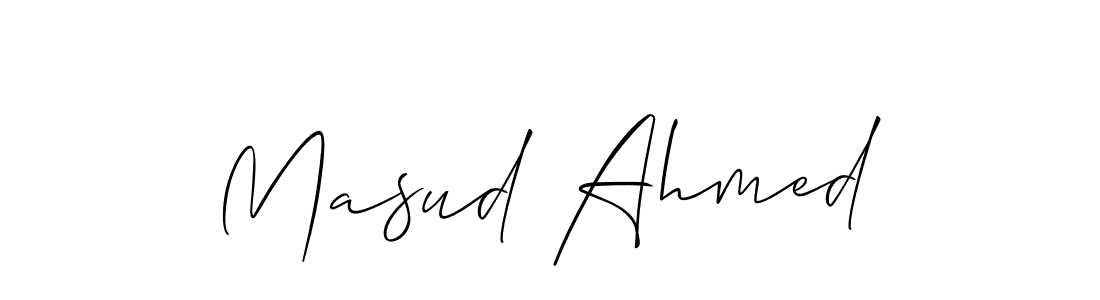 The best way (Allison_Script) to make a short signature is to pick only two or three words in your name. The name Masud Ahmed include a total of six letters. For converting this name. Masud Ahmed signature style 2 images and pictures png