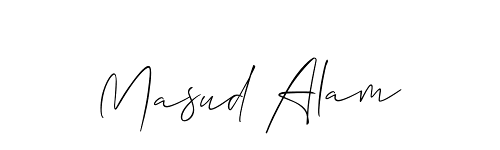 The best way (Allison_Script) to make a short signature is to pick only two or three words in your name. The name Masud Alam include a total of six letters. For converting this name. Masud Alam signature style 2 images and pictures png