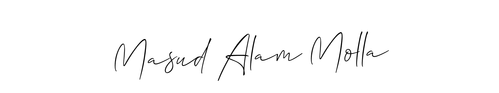 if you are searching for the best signature style for your name Masud Alam Molla. so please give up your signature search. here we have designed multiple signature styles  using Allison_Script. Masud Alam Molla signature style 2 images and pictures png