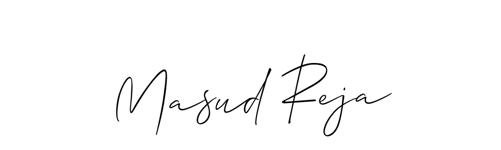 Create a beautiful signature design for name Masud Reja. With this signature (Allison_Script) fonts, you can make a handwritten signature for free. Masud Reja signature style 2 images and pictures png