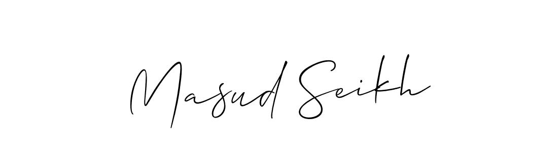 You should practise on your own different ways (Allison_Script) to write your name (Masud Seikh) in signature. don't let someone else do it for you. Masud Seikh signature style 2 images and pictures png