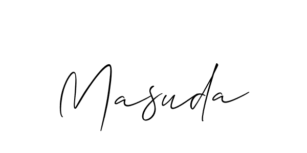 You should practise on your own different ways (Allison_Script) to write your name (Masuda) in signature. don't let someone else do it for you. Masuda signature style 2 images and pictures png