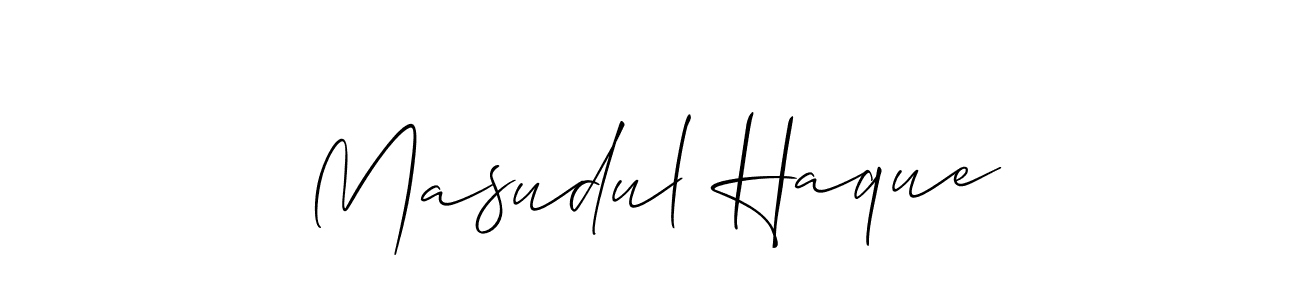 Make a beautiful signature design for name Masudul Haque. With this signature (Allison_Script) style, you can create a handwritten signature for free. Masudul Haque signature style 2 images and pictures png