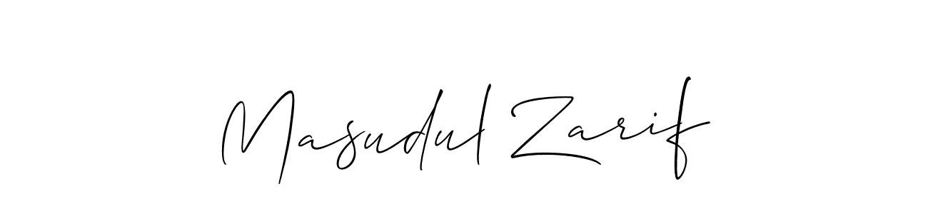 How to make Masudul Zarif name signature. Use Allison_Script style for creating short signs online. This is the latest handwritten sign. Masudul Zarif signature style 2 images and pictures png