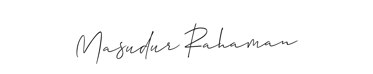 Design your own signature with our free online signature maker. With this signature software, you can create a handwritten (Allison_Script) signature for name Masudur Rahaman. Masudur Rahaman signature style 2 images and pictures png
