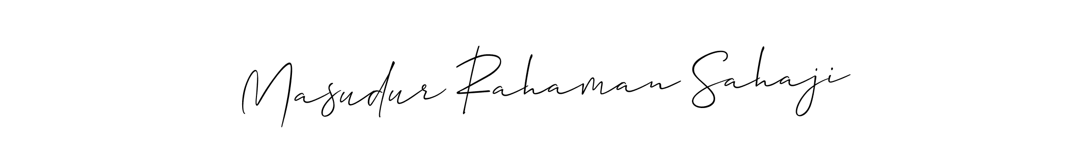 You should practise on your own different ways (Allison_Script) to write your name (Masudur Rahaman Sahaji) in signature. don't let someone else do it for you. Masudur Rahaman Sahaji signature style 2 images and pictures png