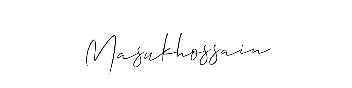 if you are searching for the best signature style for your name Masukhossain. so please give up your signature search. here we have designed multiple signature styles  using Allison_Script. Masukhossain signature style 2 images and pictures png