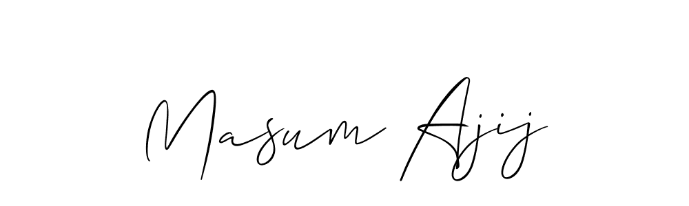 Allison_Script is a professional signature style that is perfect for those who want to add a touch of class to their signature. It is also a great choice for those who want to make their signature more unique. Get Masum Ajij name to fancy signature for free. Masum Ajij signature style 2 images and pictures png