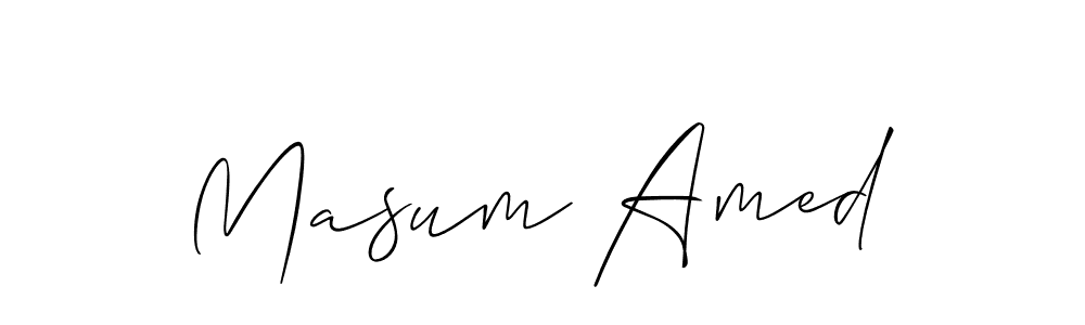 if you are searching for the best signature style for your name Masum Amed. so please give up your signature search. here we have designed multiple signature styles  using Allison_Script. Masum Amed signature style 2 images and pictures png