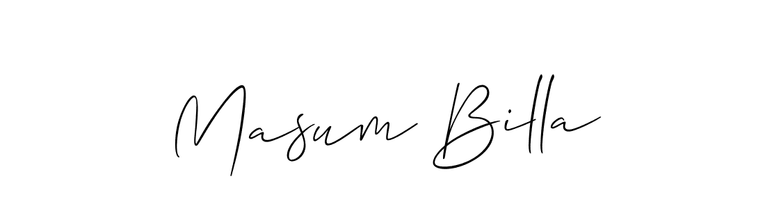 Also we have Masum Billa name is the best signature style. Create professional handwritten signature collection using Allison_Script autograph style. Masum Billa signature style 2 images and pictures png