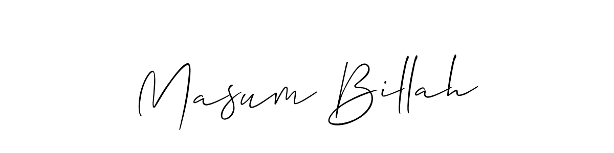 Design your own signature with our free online signature maker. With this signature software, you can create a handwritten (Allison_Script) signature for name Masum Billah. Masum Billah signature style 2 images and pictures png