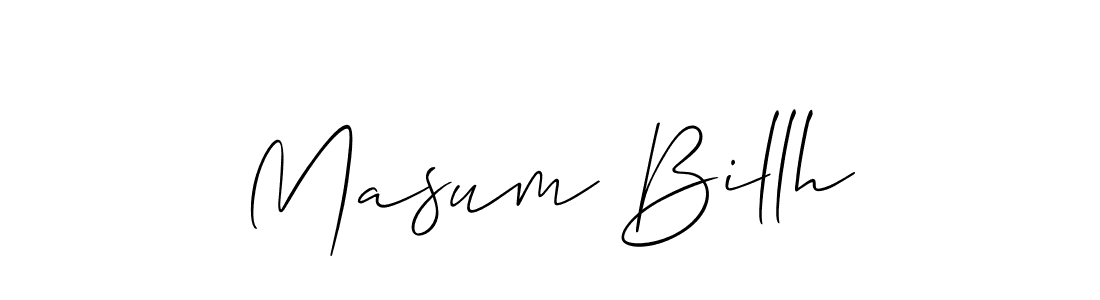 Make a beautiful signature design for name Masum Billh. With this signature (Allison_Script) style, you can create a handwritten signature for free. Masum Billh signature style 2 images and pictures png