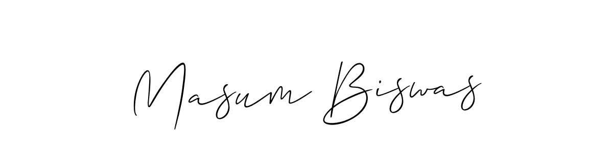 Design your own signature with our free online signature maker. With this signature software, you can create a handwritten (Allison_Script) signature for name Masum Biswas. Masum Biswas signature style 2 images and pictures png