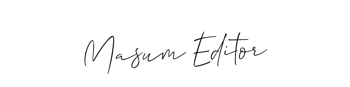 It looks lik you need a new signature style for name Masum Editor. Design unique handwritten (Allison_Script) signature with our free signature maker in just a few clicks. Masum Editor signature style 2 images and pictures png