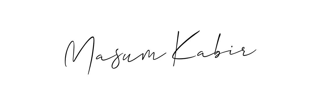 Use a signature maker to create a handwritten signature online. With this signature software, you can design (Allison_Script) your own signature for name Masum Kabir. Masum Kabir signature style 2 images and pictures png