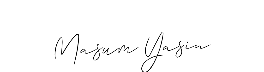 It looks lik you need a new signature style for name Masum Yasin. Design unique handwritten (Allison_Script) signature with our free signature maker in just a few clicks. Masum Yasin signature style 2 images and pictures png