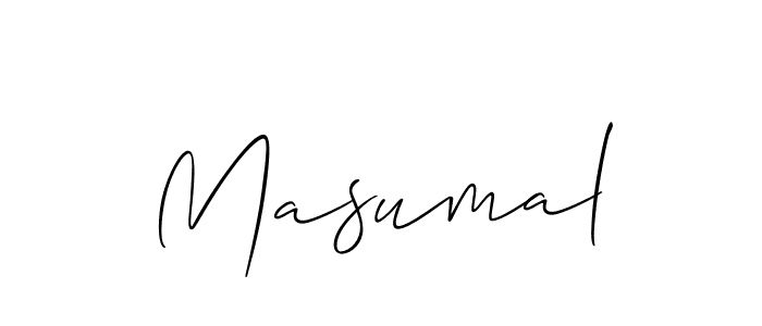 Design your own signature with our free online signature maker. With this signature software, you can create a handwritten (Allison_Script) signature for name Masumal. Masumal signature style 2 images and pictures png