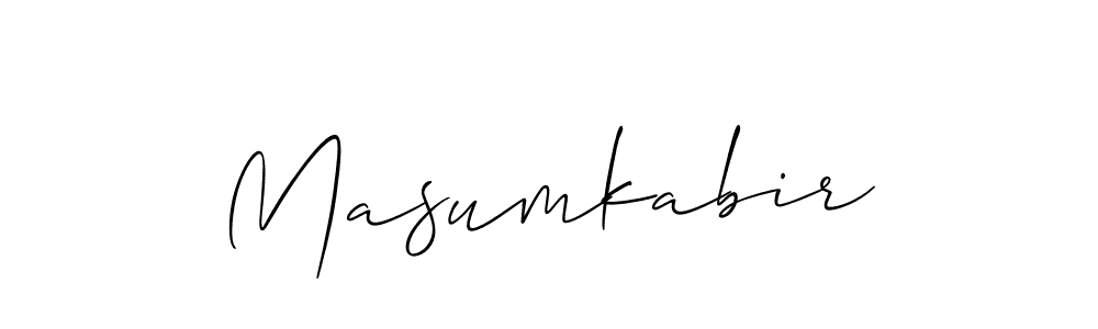 Design your own signature with our free online signature maker. With this signature software, you can create a handwritten (Allison_Script) signature for name Masumkabir. Masumkabir signature style 2 images and pictures png